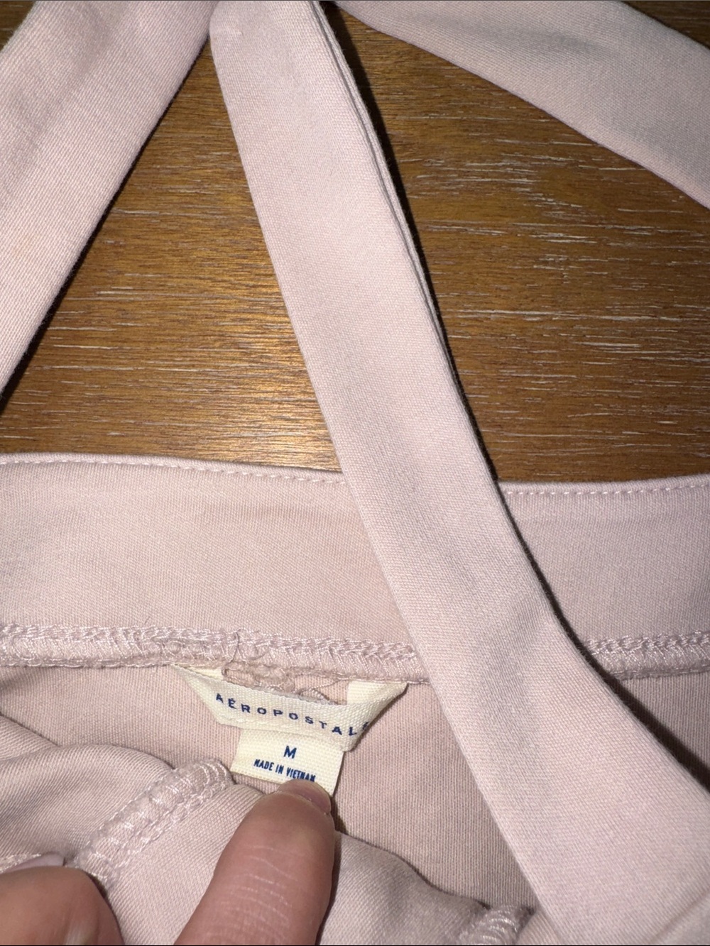 Aeropostale Light Blush Lace-Up Peplum Tank Top - Picture 2 of 4